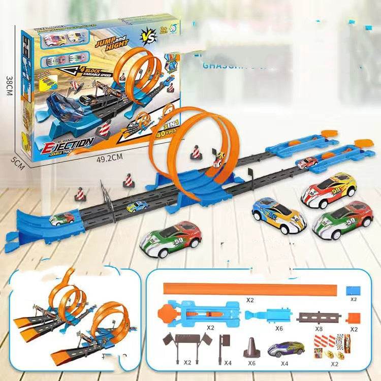 Alloy Racing Track Catapult Car Boy Car Track Kids Toy - Mubimart