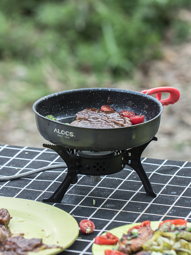 Alocs Medical Stone Color Non-stick Pan Household Outdoor Folding Small Single Pan Frying Pan Non-stick Pan Frying Pan - Mubimart -  