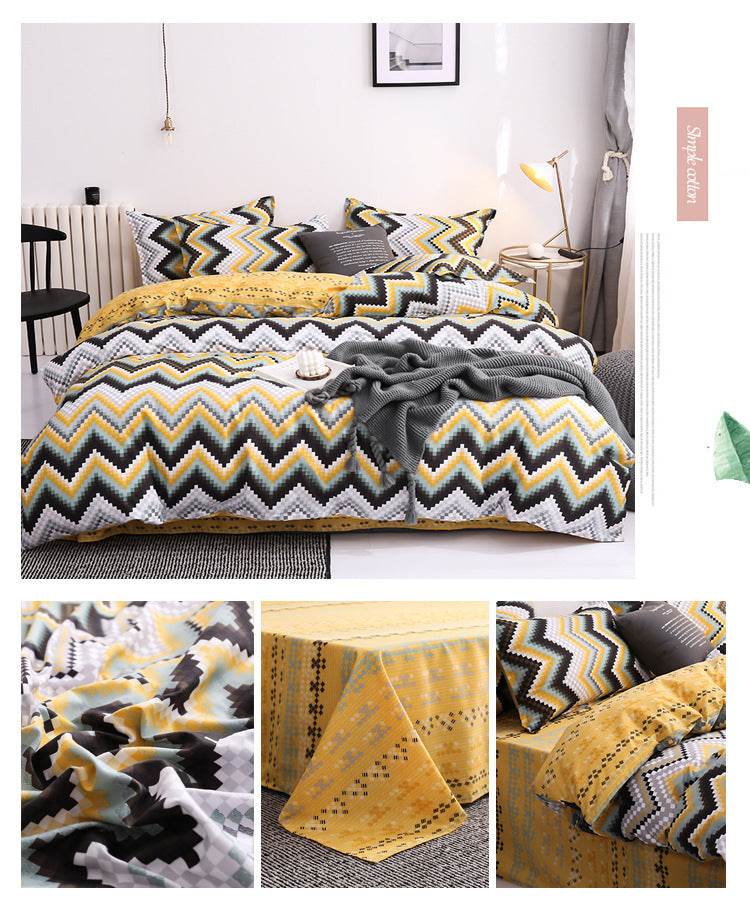 Aloe Cotton Sheets Four-piece Bedding - Mubimart