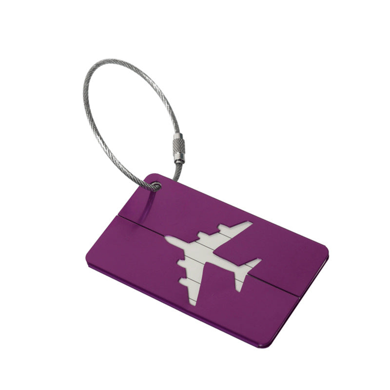 Aluminum Alloy Luggage Tag Tag Luggage Boarding Pass Metal Check-in Tag - Mubimart -  