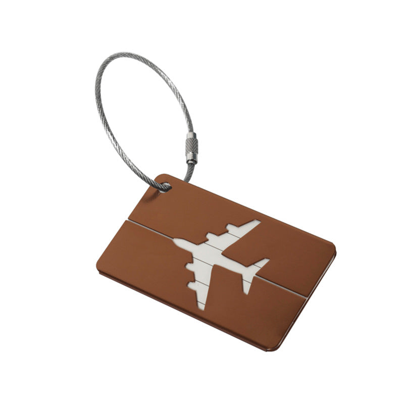 Aluminum Alloy Luggage Tag Tag Luggage Boarding Pass Metal Check-in Tag - Mubimart -  