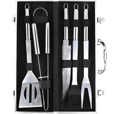 Aluminum Box Stainless Steel Grill Set BBQ Barbecue Tools - Mubimart
