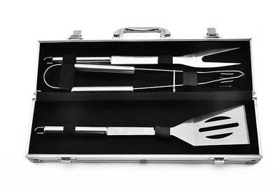 Aluminum Box Stainless Steel Grill Set BBQ Barbecue Tools - Mubimart