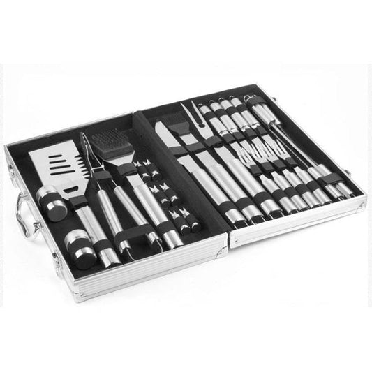 Aluminum Box Stainless Steel Grill Set BBQ Barbecue Tools - Mubimart