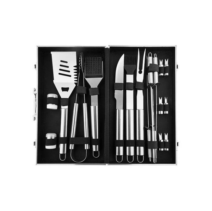 Aluminum Box Stainless Steel Grill Set BBQ Barbecue Tools - Mubimart
