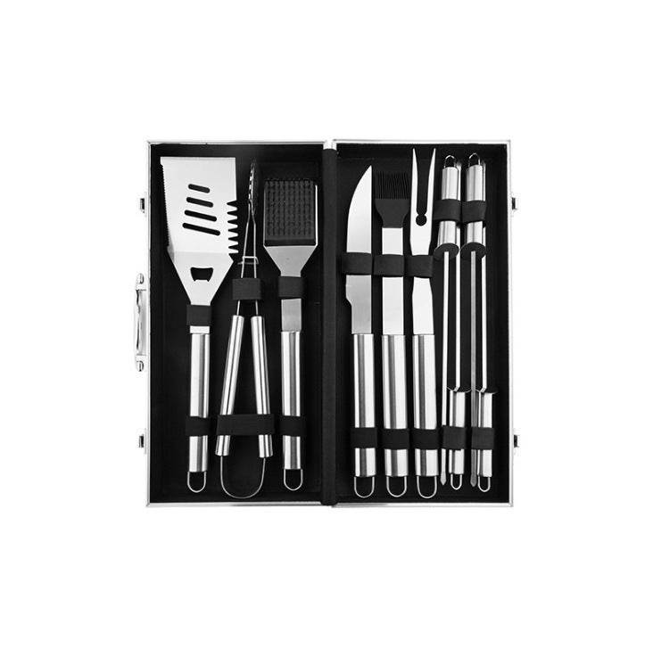 Aluminum Box Stainless Steel Grill Set BBQ Barbecue Tools - Mubimart