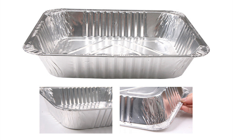 Aluminum Foil Baking Pan Rectangular Disposable Tin Household - Mubimart -  