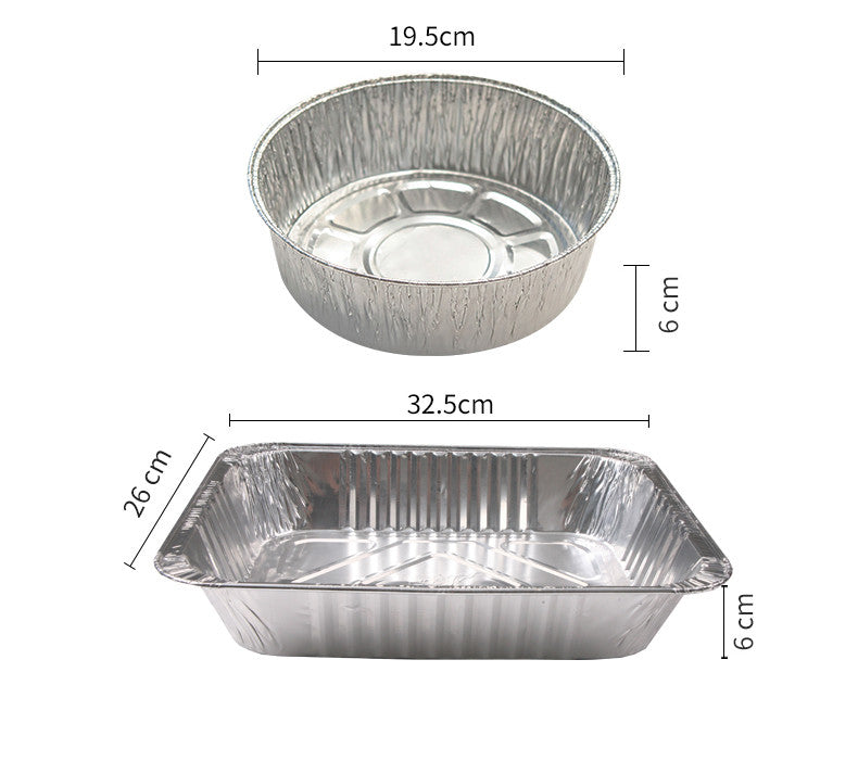 Aluminum Foil Baking Pan Rectangular Disposable Tin Household - Mubimart -  