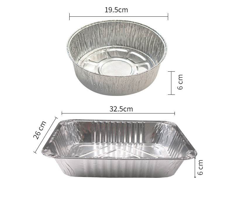 Aluminum Foil Baking Pan Rectangular Disposable Tin Household - Mubimart