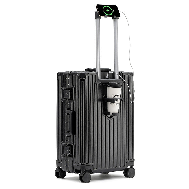 Aluminum Frame Luggage Solid Extra Thick And Durable Trolley Case - Mubimart -  