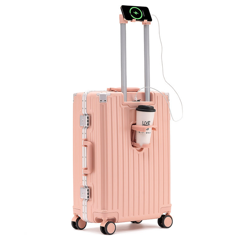 Aluminum Frame Luggage Solid Extra Thick And Durable Trolley Case - Mubimart -  