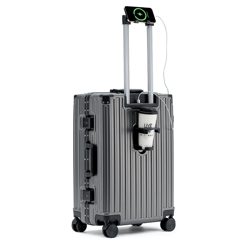 Aluminum Frame Luggage Solid Extra Thick And Durable Trolley Case - Mubimart -  