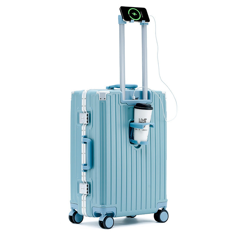 Aluminum Frame Luggage Solid Extra Thick And Durable Trolley Case - Mubimart -  