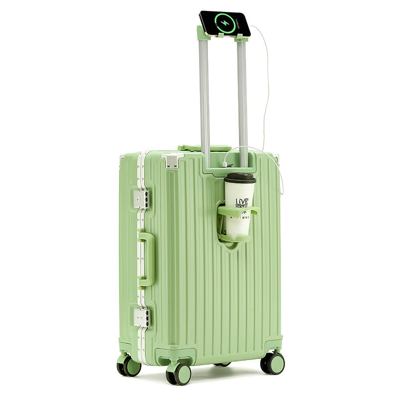 Aluminum Frame Luggage Solid Extra Thick And Durable Trolley Case - Mubimart -  