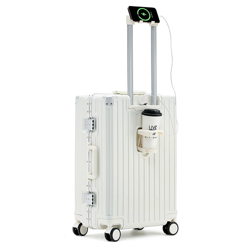 Aluminum Frame Luggage Solid Extra Thick And Durable Trolley Case - Mubimart -  