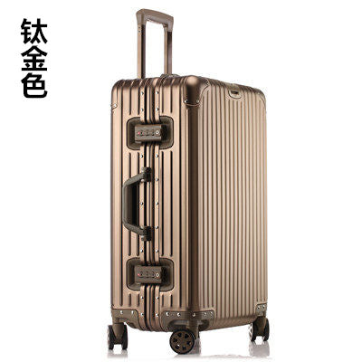 Aluminum Magnesium Alloy Luggage Large Capacity Trolley Case - Mubimart -  