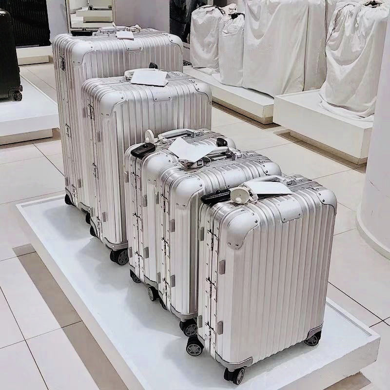 Aluminum Magnesium Alloy Luggage Large Capacity Trolley Case - Mubimart - Hard shell luggage set 