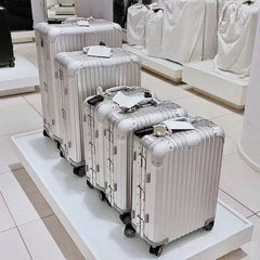 Aluminum Magnesium Alloy Luggage Large Capacity Trolley Case - Mubimart - Hard shell luggage set 