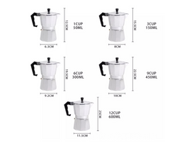 Aluminum Mocha Pot Coffee Maker - Mubimart -  