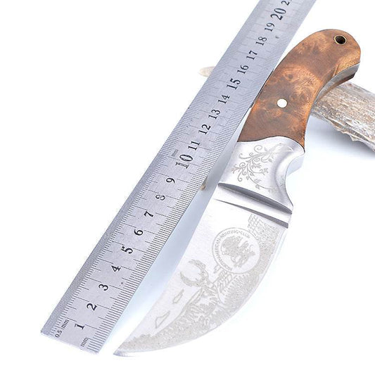 American Gaiter Straight Knife Outdoor Knife Wild Survival Small Straight Knife Small Throwing Knife - Mubimart