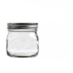 American Mason Jar Glass Transparent Sealed Milk Shake Salad Jar Oatmeal Breakfast Cup - Mubimart -  