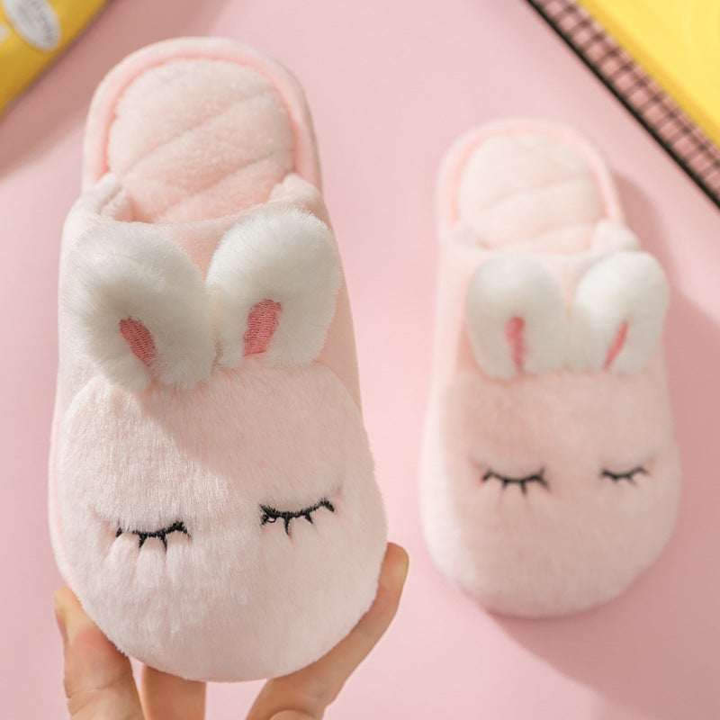 Animal Boys and Girls Indoor Furry Slippers Home Furry Children's Cotton Slippers - Mubimart -  