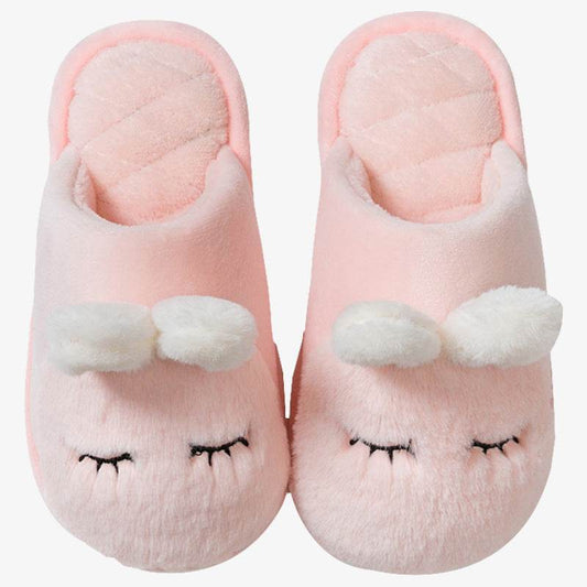 Animal Boys and Girls Indoor Furry Slippers Home Furry Children's Cotton Slippers - Mubimart