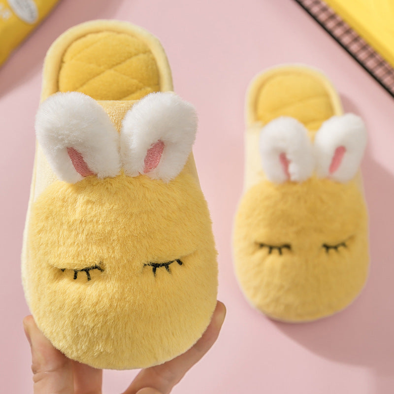 Animal Boys and Girls Indoor Furry Slippers Home Furry Children's Cotton Slippers - Mubimart -  