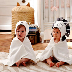 Animal Hooded Cotton Towel - Mubimart -  