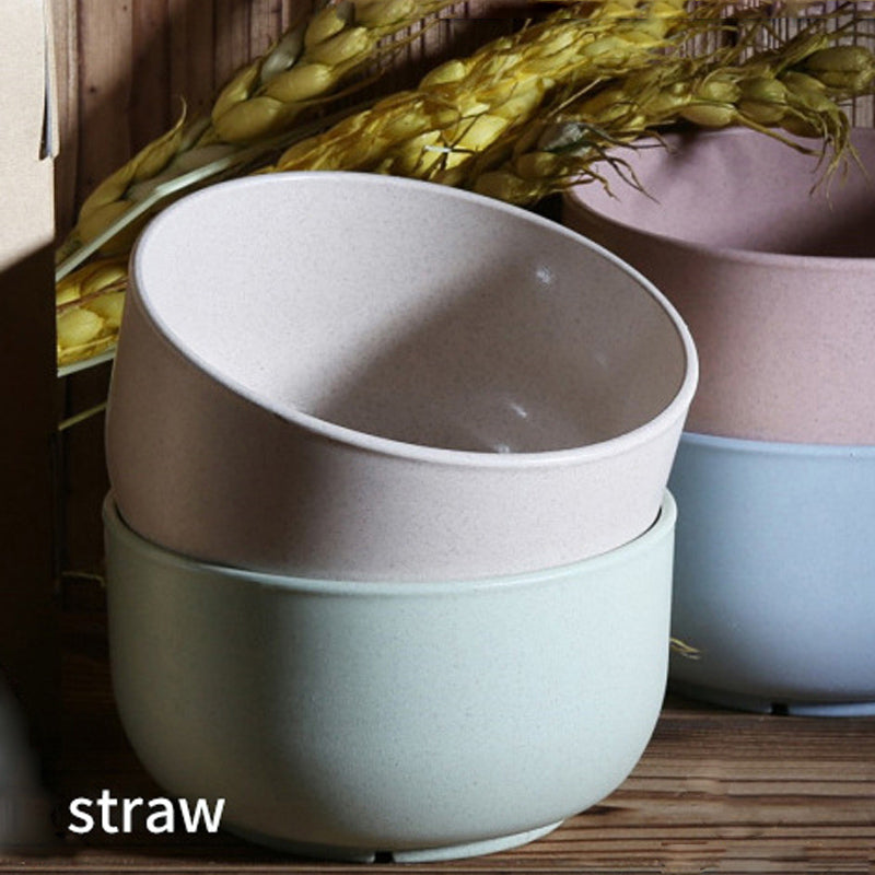 Anti scalding plastic bowl with wheat straw - Mubimart -  