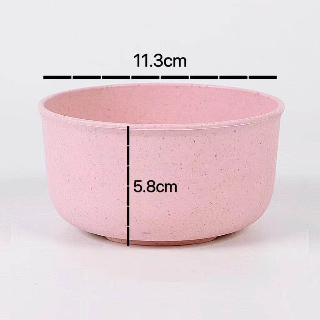Anti scalding plastic bowl with wheat straw - Mubimart