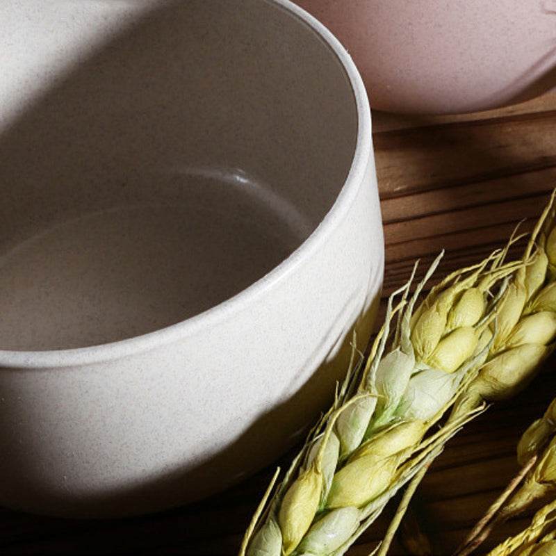 Anti scalding plastic bowl with wheat straw - Mubimart