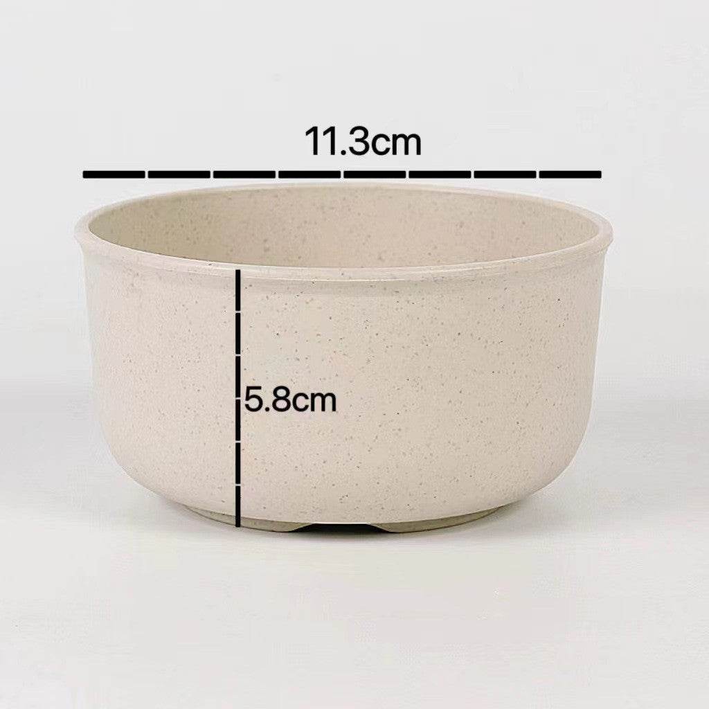 Anti scalding plastic bowl with wheat straw - Mubimart