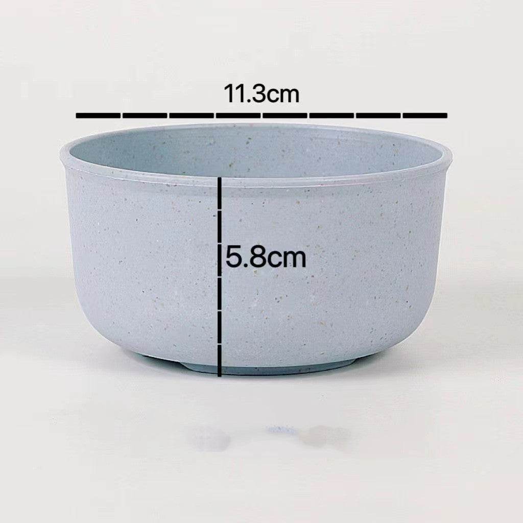 Anti scalding plastic bowl with wheat straw - Mubimart