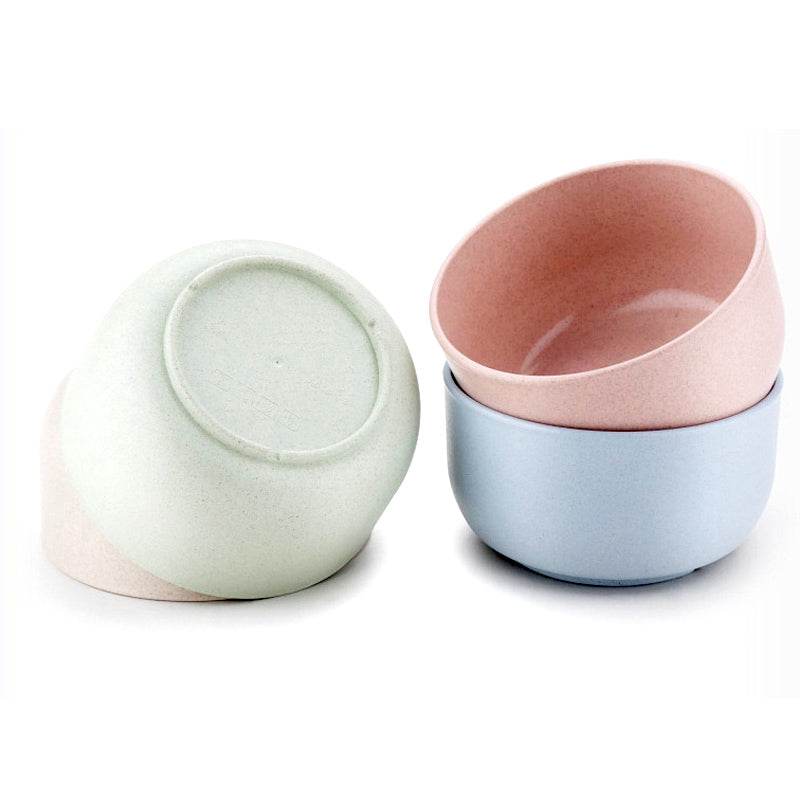 Anti scalding plastic bowl with wheat straw - Mubimart