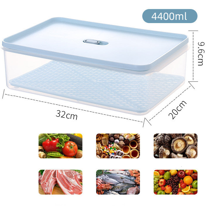 Antibacterial Refrigerator Storage Box, Food, Fruit And Food Storage Drain Basket - Mubimart -  