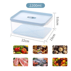 Antibacterial Refrigerator Storage Box, Food, Fruit And Food Storage Drain Basket - Mubimart -  