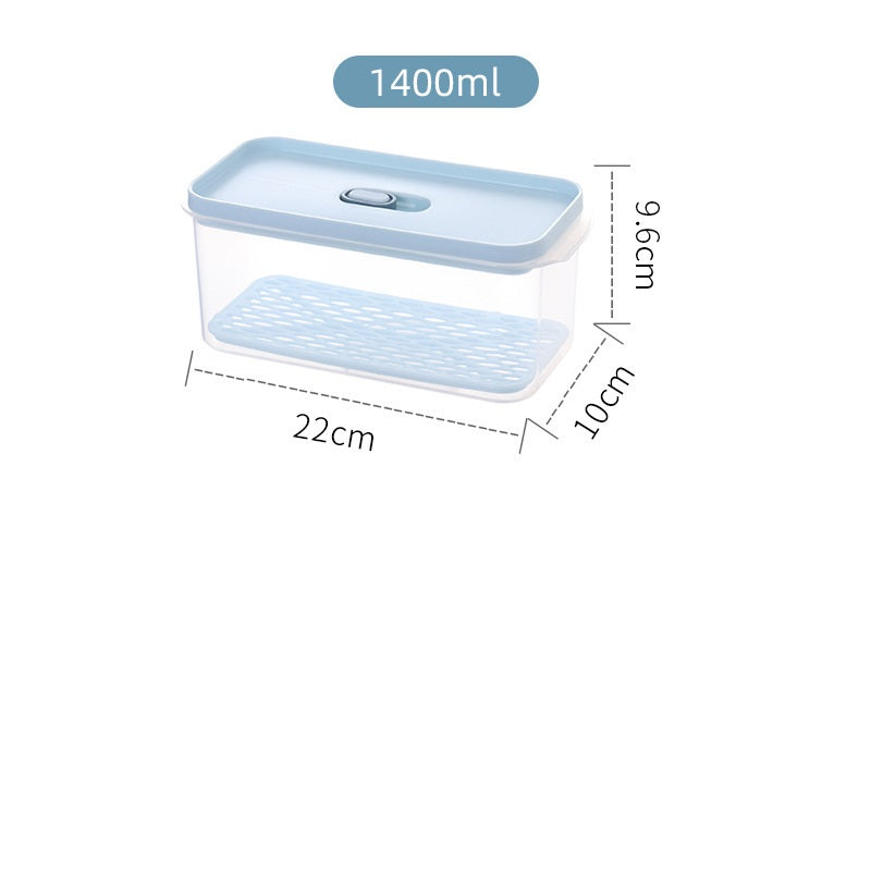 Antibacterial Refrigerator Storage Box, Food, Fruit And Food Storage Drain Basket - Mubimart -  