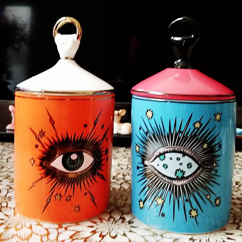 Aromatherapy Candle Holder Ceramic Jar Eye Jar - Mubimart