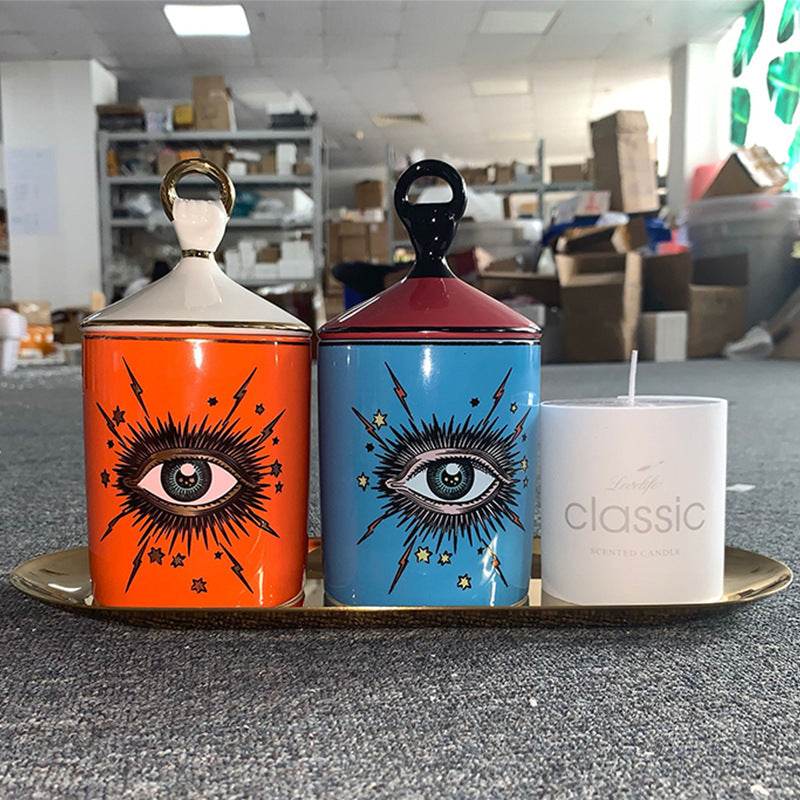 Aromatherapy Candle Holder Ceramic Jar Eye Jar - Mubimart