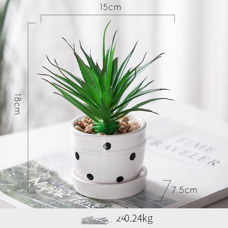 Artificial Green Plant Ornaments Potted Ornaments Green Plants Fake Flower Ornaments - Mubimart