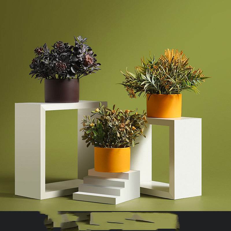 Artificial Green Plant Ornaments Potted Ornaments Green Plants Fake Flower Ornaments - Mubimart