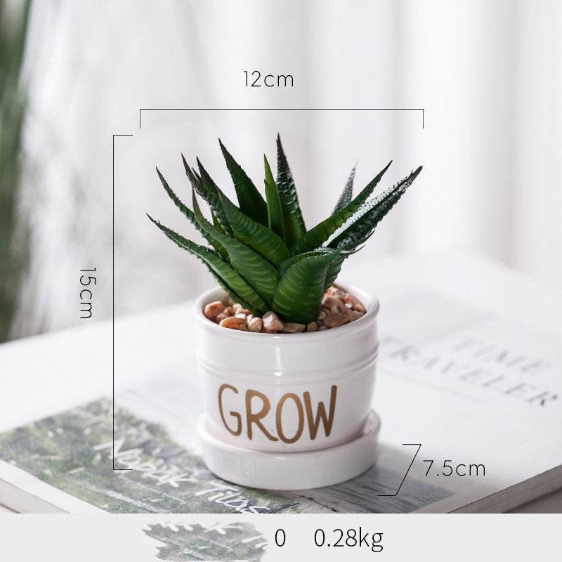 Artificial Green Plant Ornaments Potted Ornaments Green Plants Fake Flower Ornaments - Mubimart