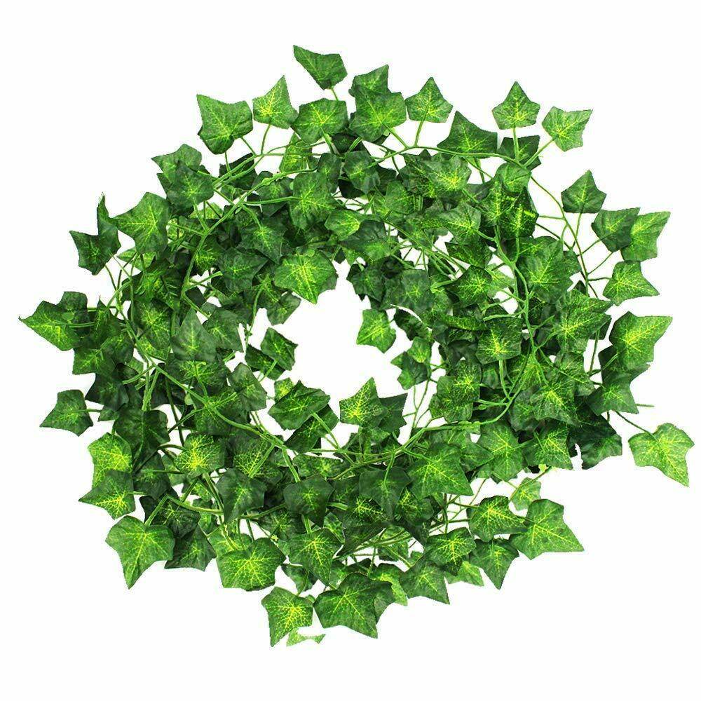 Artificial Ivy Leaf Plants Fake Hanging Garland Plants Vine Home Floral Decor - Mubimart