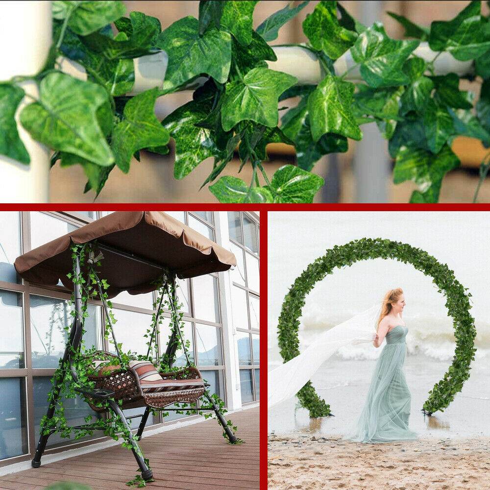 Artificial Ivy Leaf Plants Fake Hanging Garland Plants Vine Home Floral Decor - Mubimart