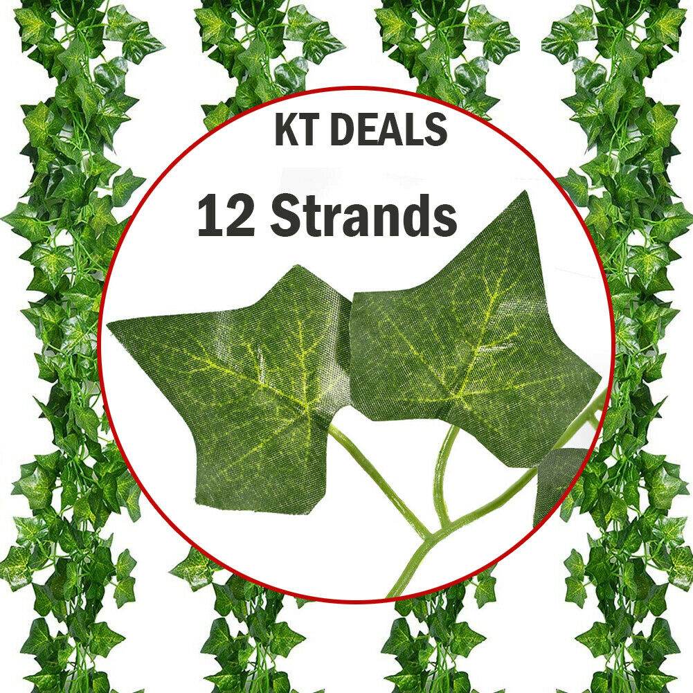 Artificial Ivy Leaf Plants Fake Hanging Garland Plants Vine Home Floral Decor - Mubimart