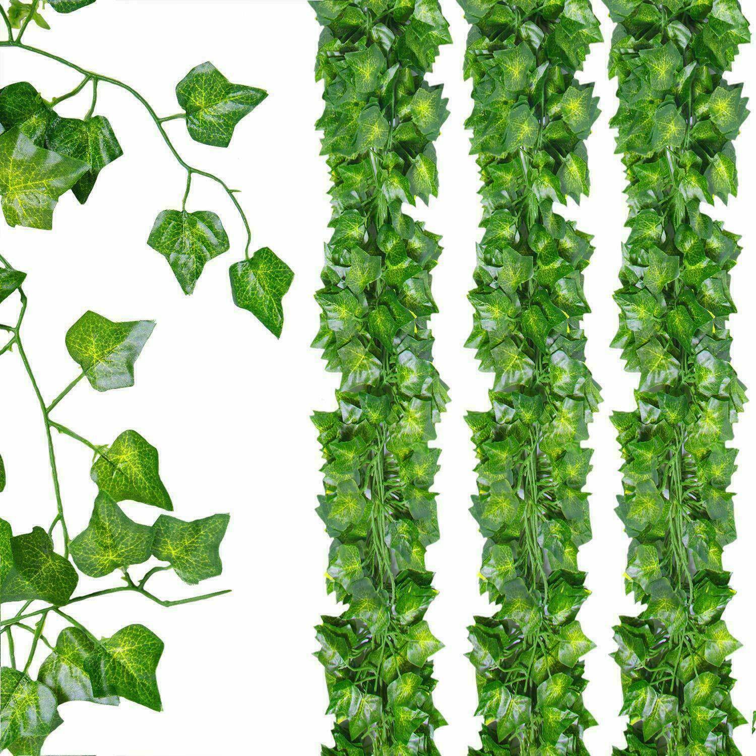 Artificial Ivy Leaf Plants Fake Hanging Garland Plants Vine Home Floral Decor - Mubimart