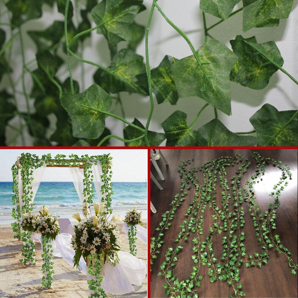 Artificial Ivy Leaf Plants Fake Hanging Garland Plants Vine Home Floral Decor - Mubimart