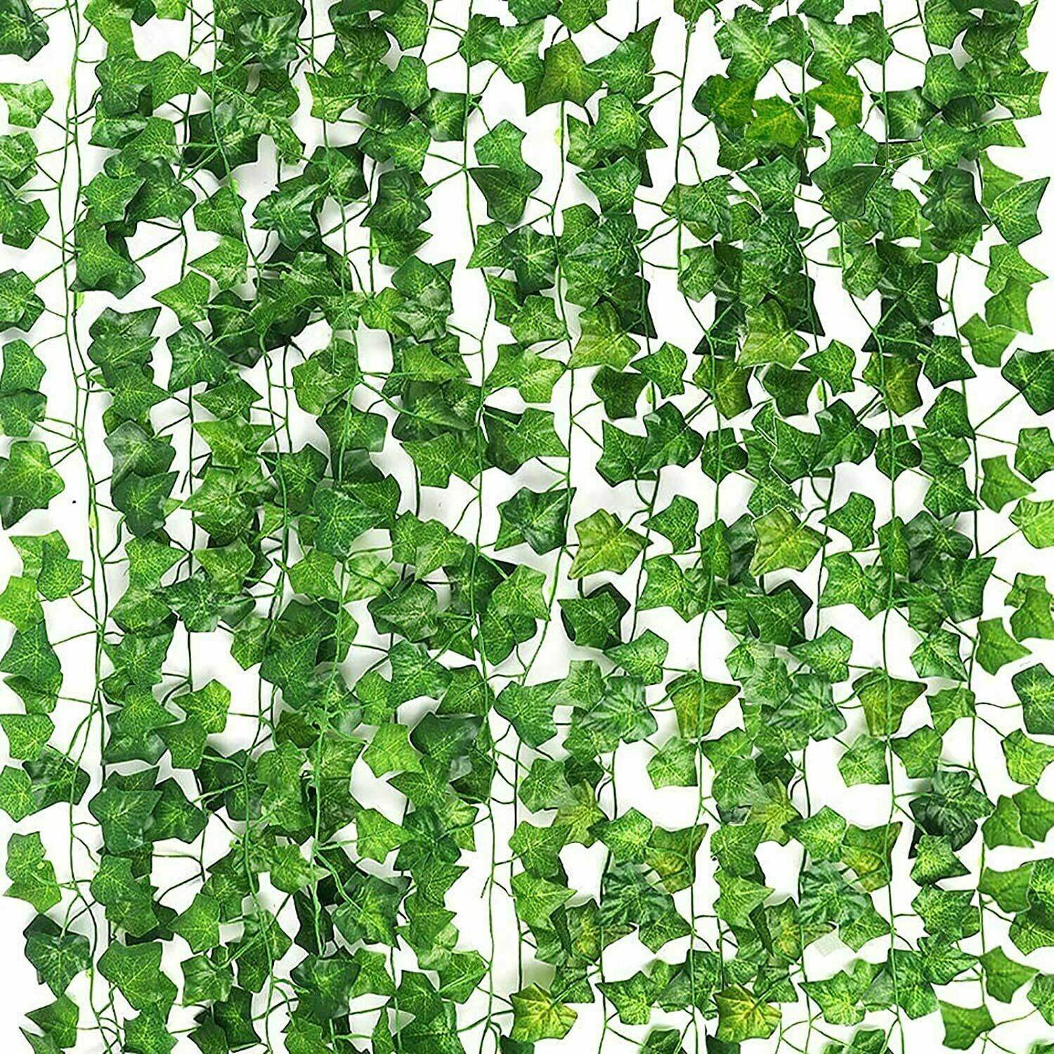 Artificial Ivy Leaf Plants Fake Hanging Garland Plants Vine Home Floral Decor - Mubimart