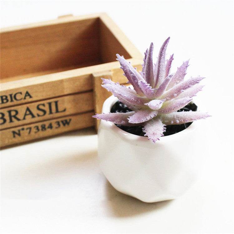 Artificial Succulent Bonsai Creative Ornaments for Home Table Garden Decoration Artificial Plants with Pot - Mubimart
